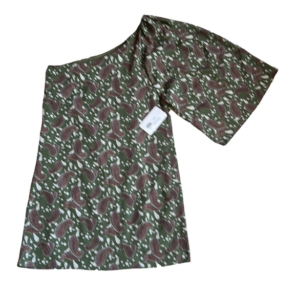 Hello Miss Green Paisley Print One Shoulder Shift Dress New Size Small - Picture 6 of 9